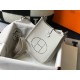 Hermes Evelyne III Mini Bag In Pearl Grey Clemence Leather