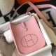 Hermes Evelyne III Mini Bag In Pink Clemence Leather