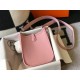 Hermes Evelyne III Mini Bag In Pink Clemence Leather