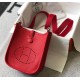 Hermes Evelyne III Mini Bag In Red Clemence Leather