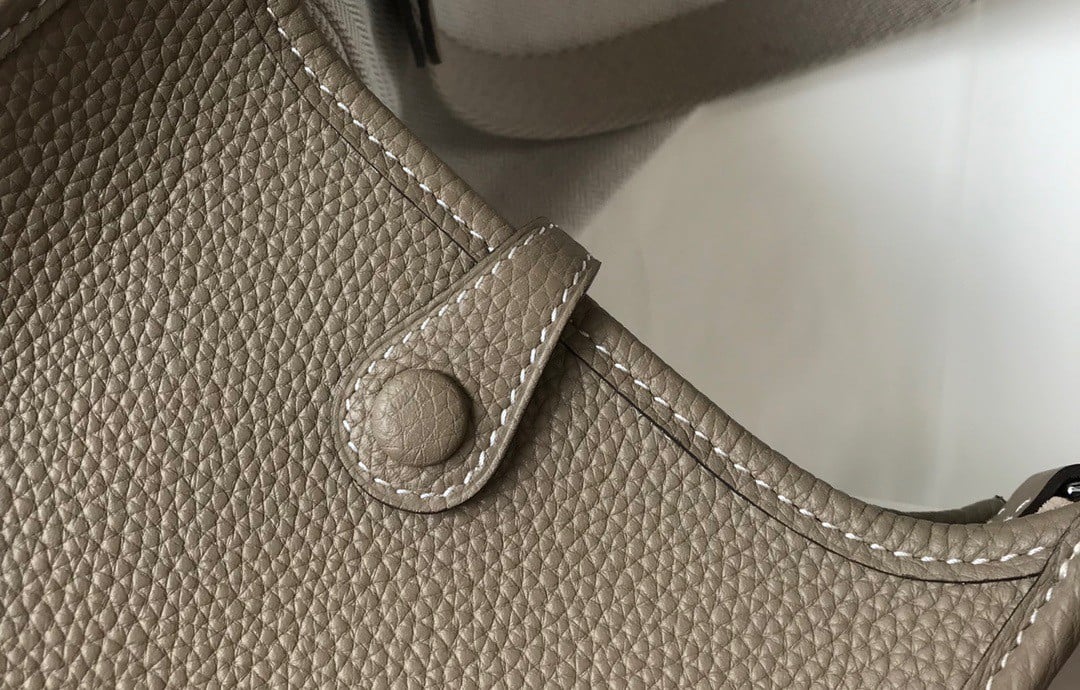 Hermes Evelyne III Mini Bag In Tourterelle Clemence Leather