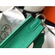 Hermes Evelyne III Mini Bag In Vert Vertigo Clemence Leather