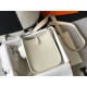 Hermes Evelyne III Mini Bag In Beton Clemence Leather