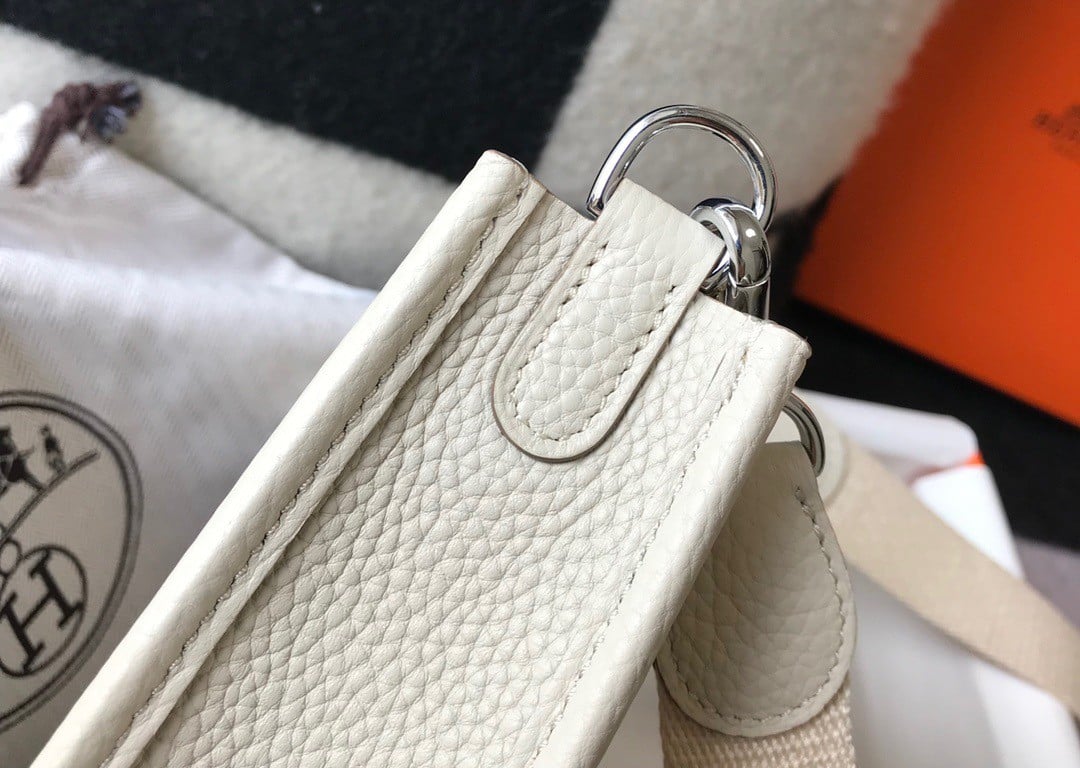 Hermes Evelyne III Mini Bag In Beton Clemence Leather