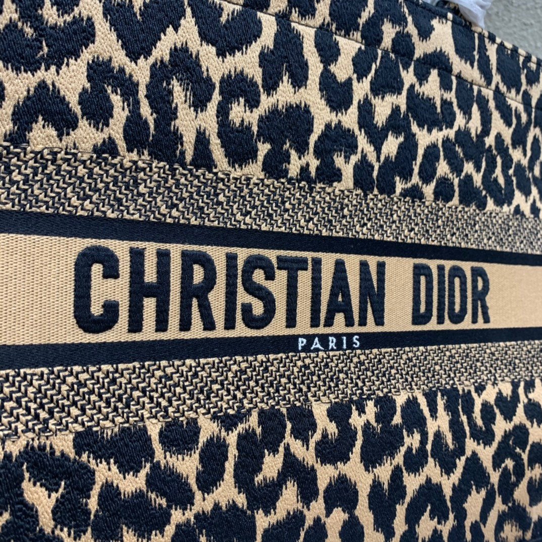 Dior Medium Book Tote Bag In Beige Multicolor Mizza Embroidery