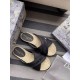 Dior Granville Espadrilles Sandals In Black Embroidered Cotton