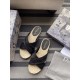 Dior Granville Espadrilles Sandals In Black Embroidered Cotton