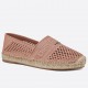 Dior Granville Espadrilles In Nude Mesh Embroidery