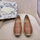 Dior Granville Espadrilles In Brown Embossed Lambskin