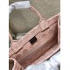 Dior Medium Book Tote Bag In Pink Cannage Embroidered Canvas