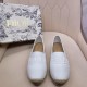 Dior Granville Espadrilles In White Embossed Lambskin