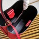 Prada Medium Panier Bag In Red Saffiano Leather