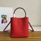 Prada Medium Panier Bag In Red Saffiano Leather