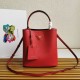 Prada Medium Panier Bag In Red Saffiano Leather