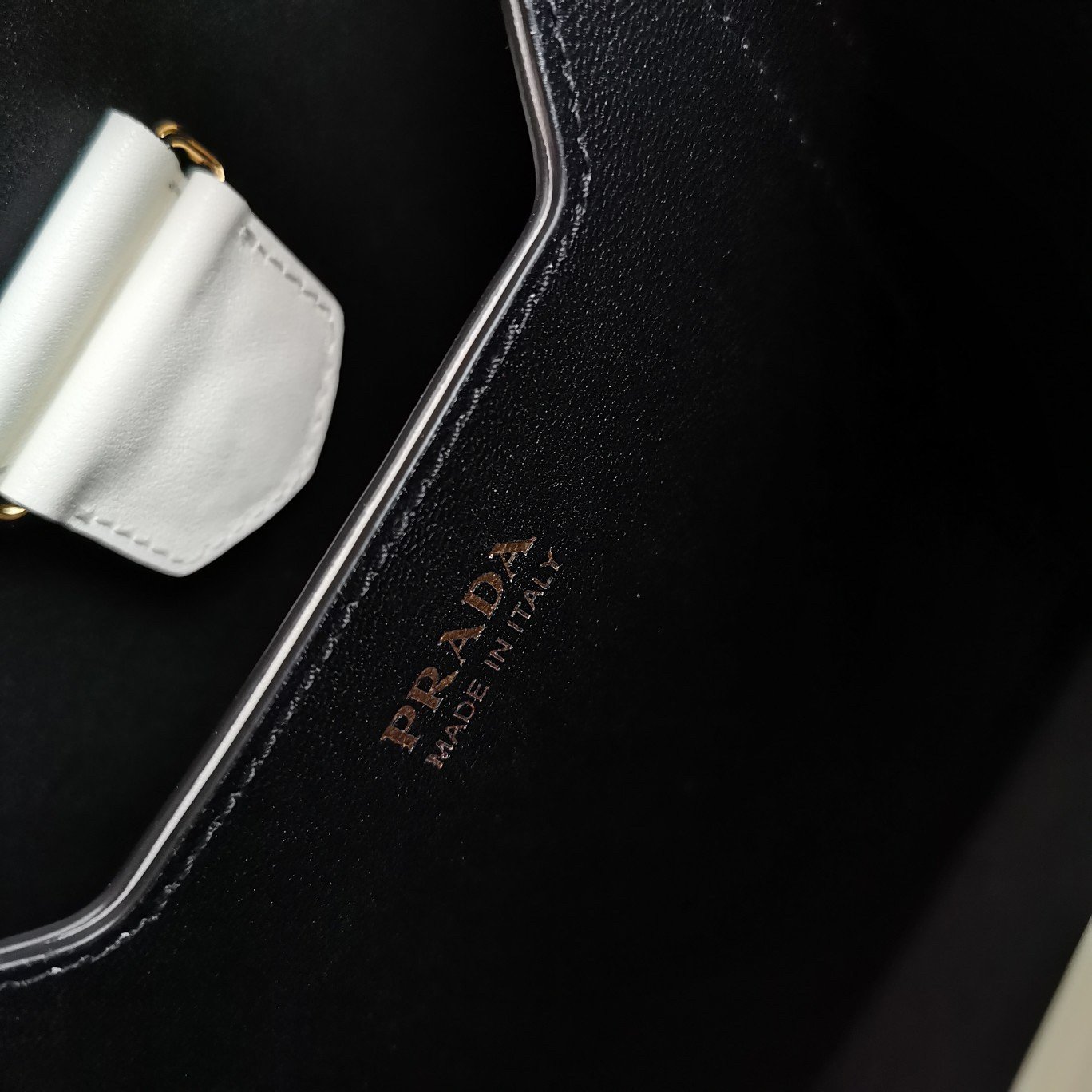 Prada Medium Panier Bag In White Saffiano Leather