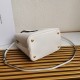 Prada Medium Panier Bag In White Saffiano Leather