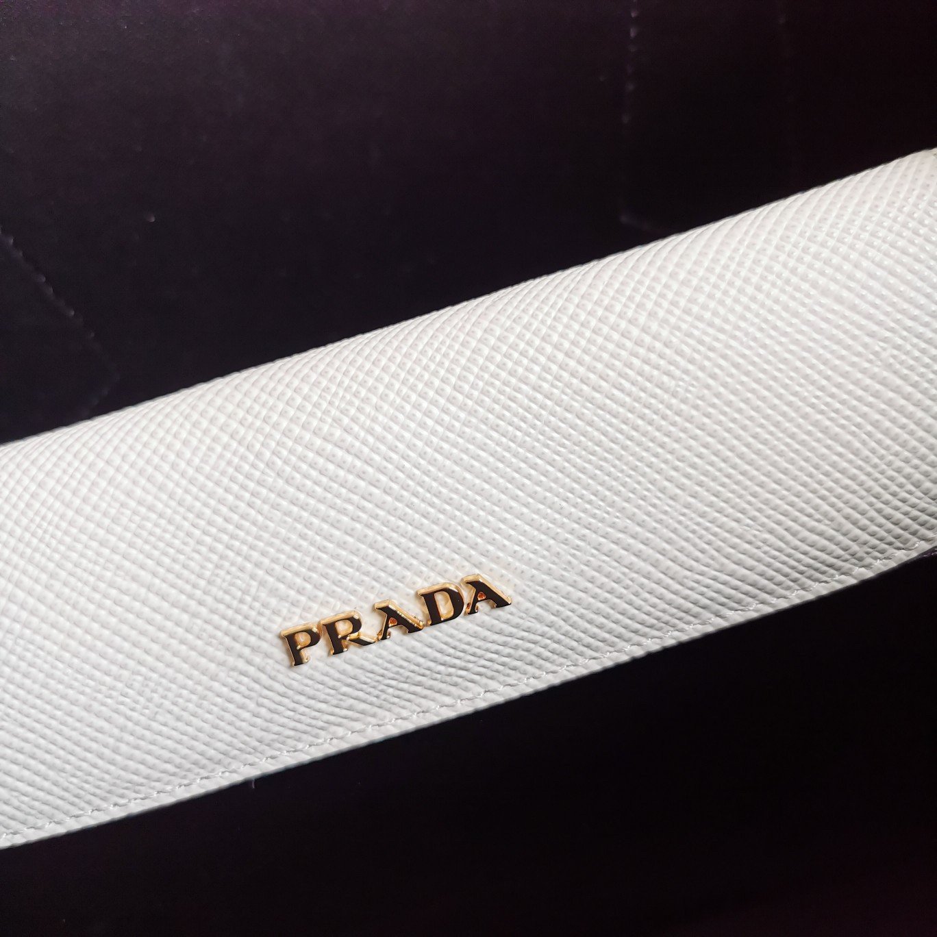 Prada Double Medium Tote Bag In White Saffiano Leather