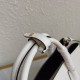 Prada Double Medium Tote Bag In White Saffiano Leather