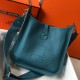 Hermes Evelyne III 29 Bag In Blue Jean Clemence Leather