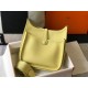 Hermes Evelyne III 29 Bag In Jaune Poussin Clemence Leather