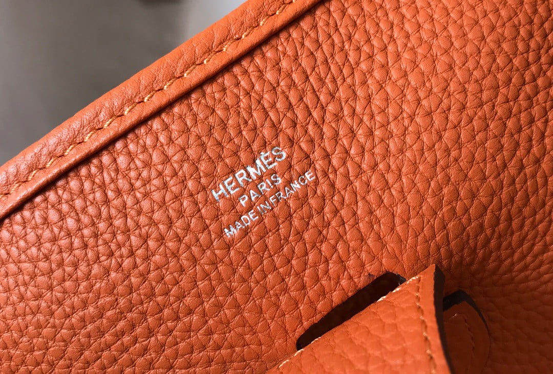 Hermes Evelyne III 29 Bag In Orange Clemence Leather