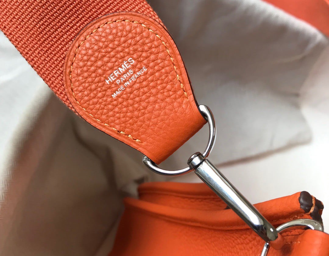 Hermes Evelyne III 29 Bag In Orange Clemence Leather