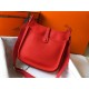 Hermes Evelyne III 29 Bag In Red Clemence Leather