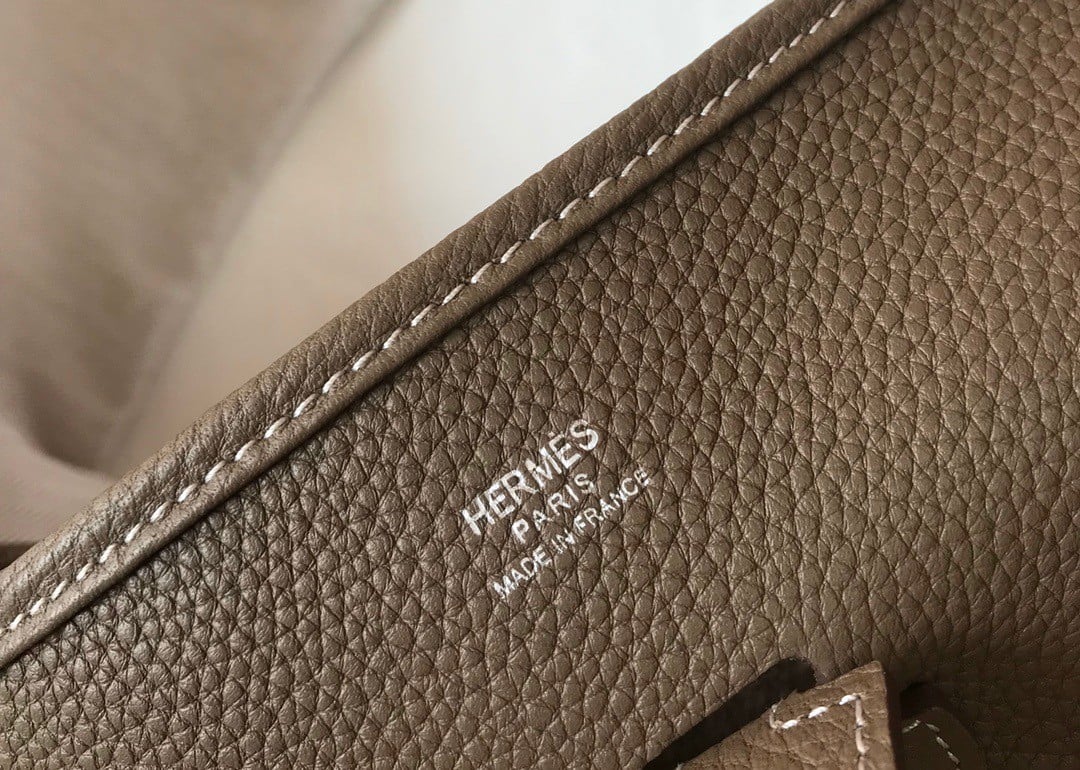 Hermes Evelyne III 29 Bag In Taupe Clemence Leather