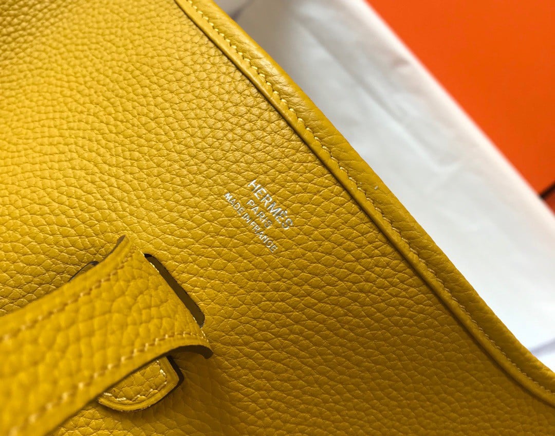 Hermes Evelyne III 29 Bag In Yellow Clemence Leather