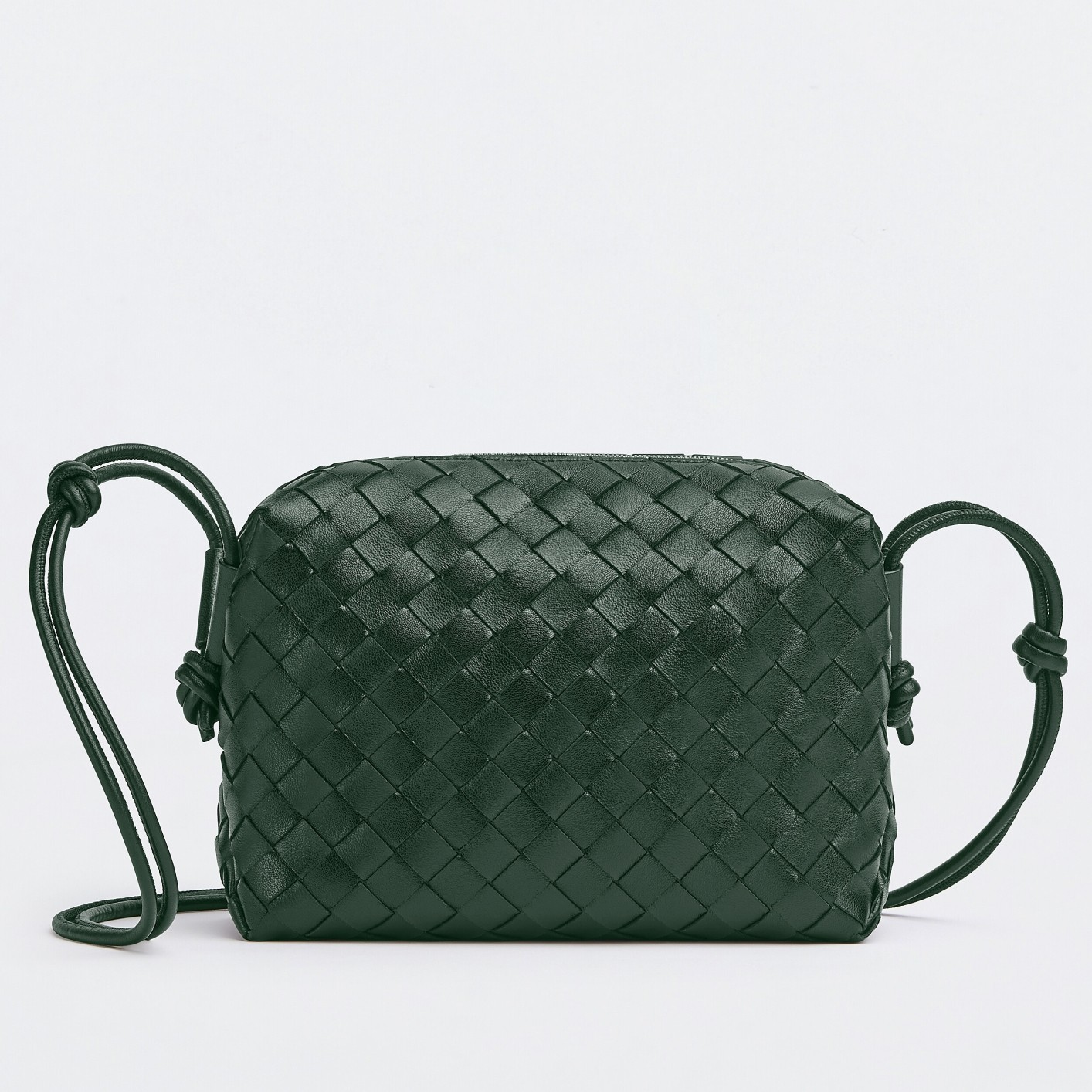 Bottega Veneta Loop Small Bag In Raintree Intrecciato Lambskin