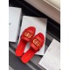 Dior 30 Montaigne Slides In Red Calfskin