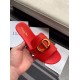 Dior 30 Montaigne Slides In Red Calfskin