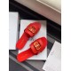 Dior 30 Montaigne Slides In Red Calfskin