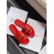 Dior 30 Montaigne Slides In Red Calfskin