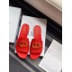 Dior 30 Montaigne Slides In Red Calfskin