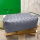 Bottega Veneta Loop Small Bag In Grey Intrecciato Lambskin