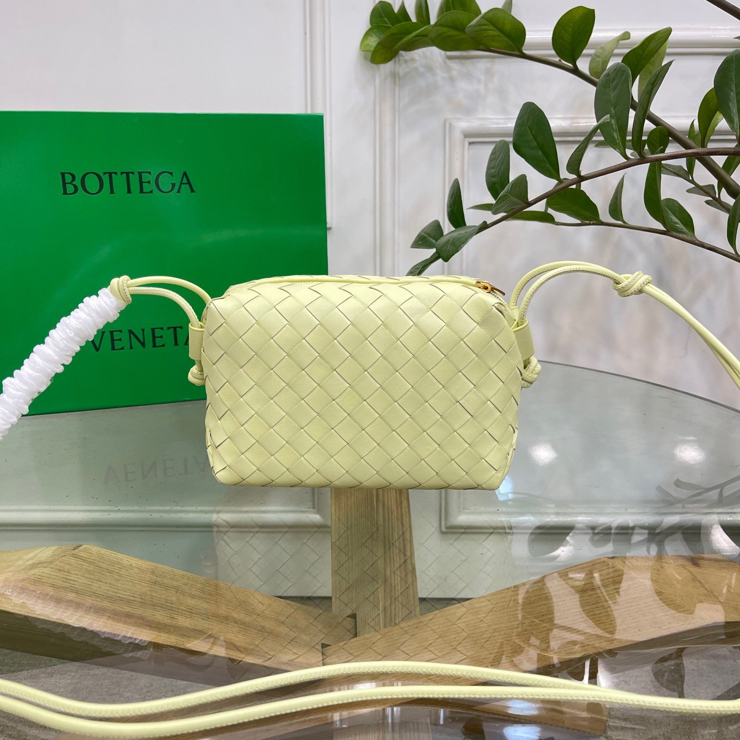 Bottega Veneta Loop Small Bag In Lantern Intrecciato Lambskin