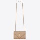 Saint Laurent Envelope Small Bag In Beige Matelasse Grained Leather