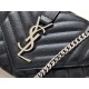 Saint Laurent Envelope Small Bag In Noir Matelasse Grained Leather