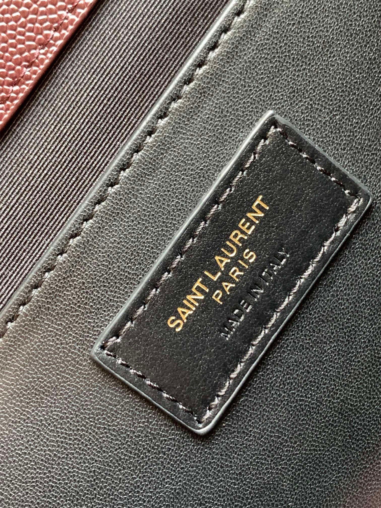 Saint Laurent Envelope Medium Bag In Bordeaux Matelasse Grained Leather