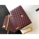 Saint Laurent Envelope Medium Bag In Bordeaux Matelasse Grained Leather