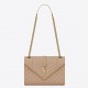 Saint Laurent Envelope Medium Bag In Beige Matelasse Grained Leather