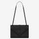 Saint Laurent Envelope Meidum Black Bag with Black Hardware