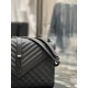 Saint Laurent Envelope Large Black Bag with Black Hardware