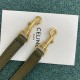 Celine Belt Nano Bag In Army Green Grained Calfskin