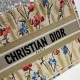 Dior Medium Book Tote Bag In Hibiscus Metallic Thread Embroidery