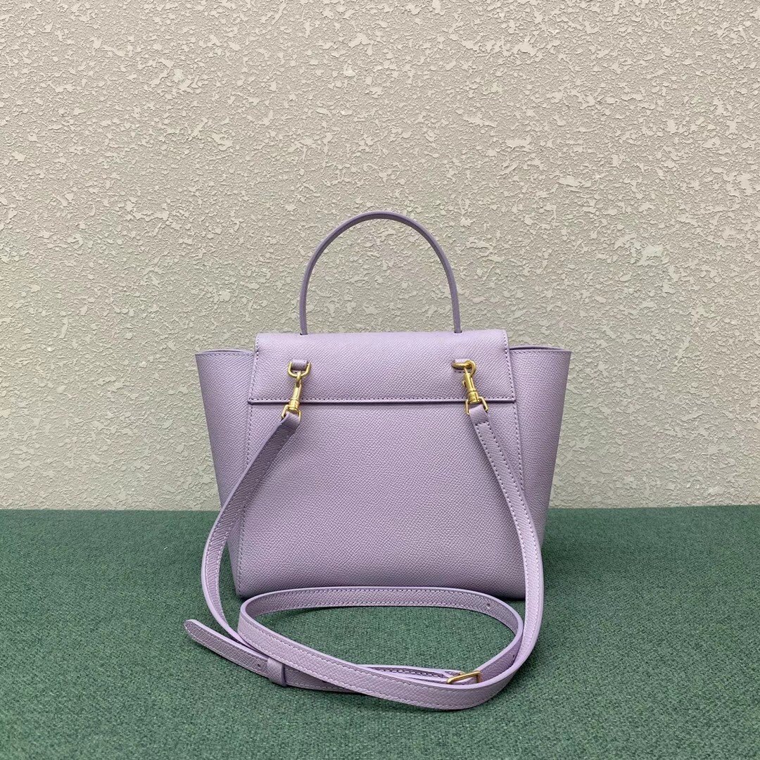 Celine Belt Nano Bag In Lilas Grained Calfskin