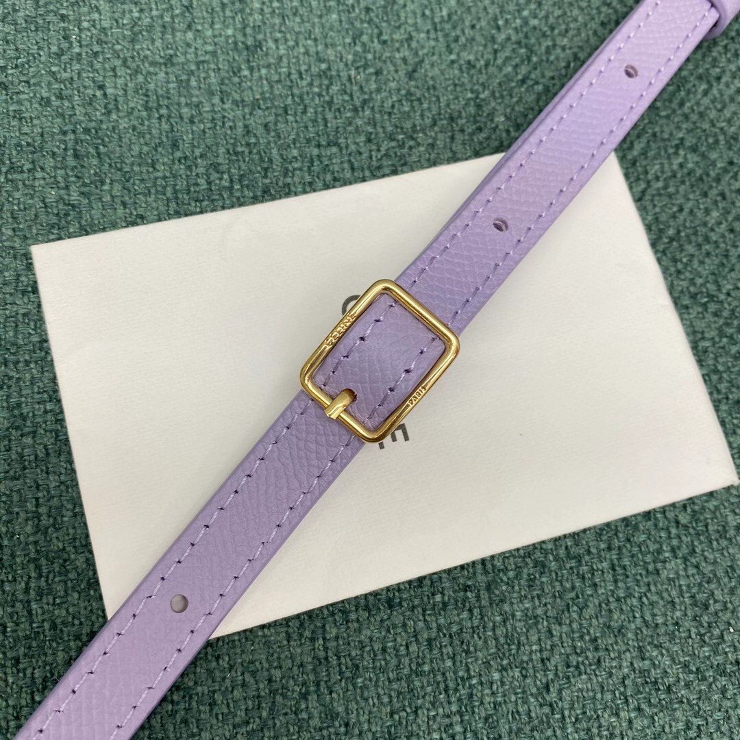 Celine Belt Nano Bag In Lilas Grained Calfskin