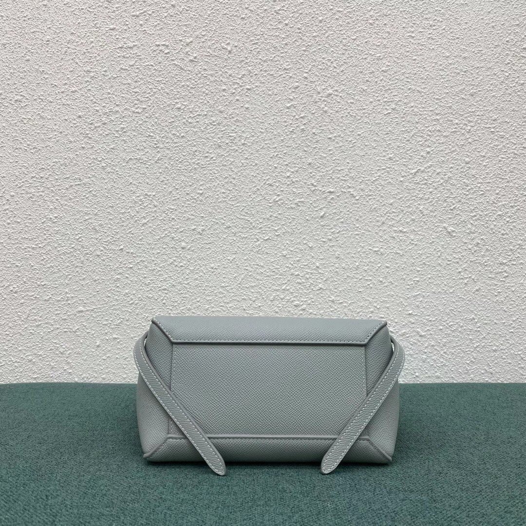 Celine Belt Nano Bag In Mineral Grained Calfskin