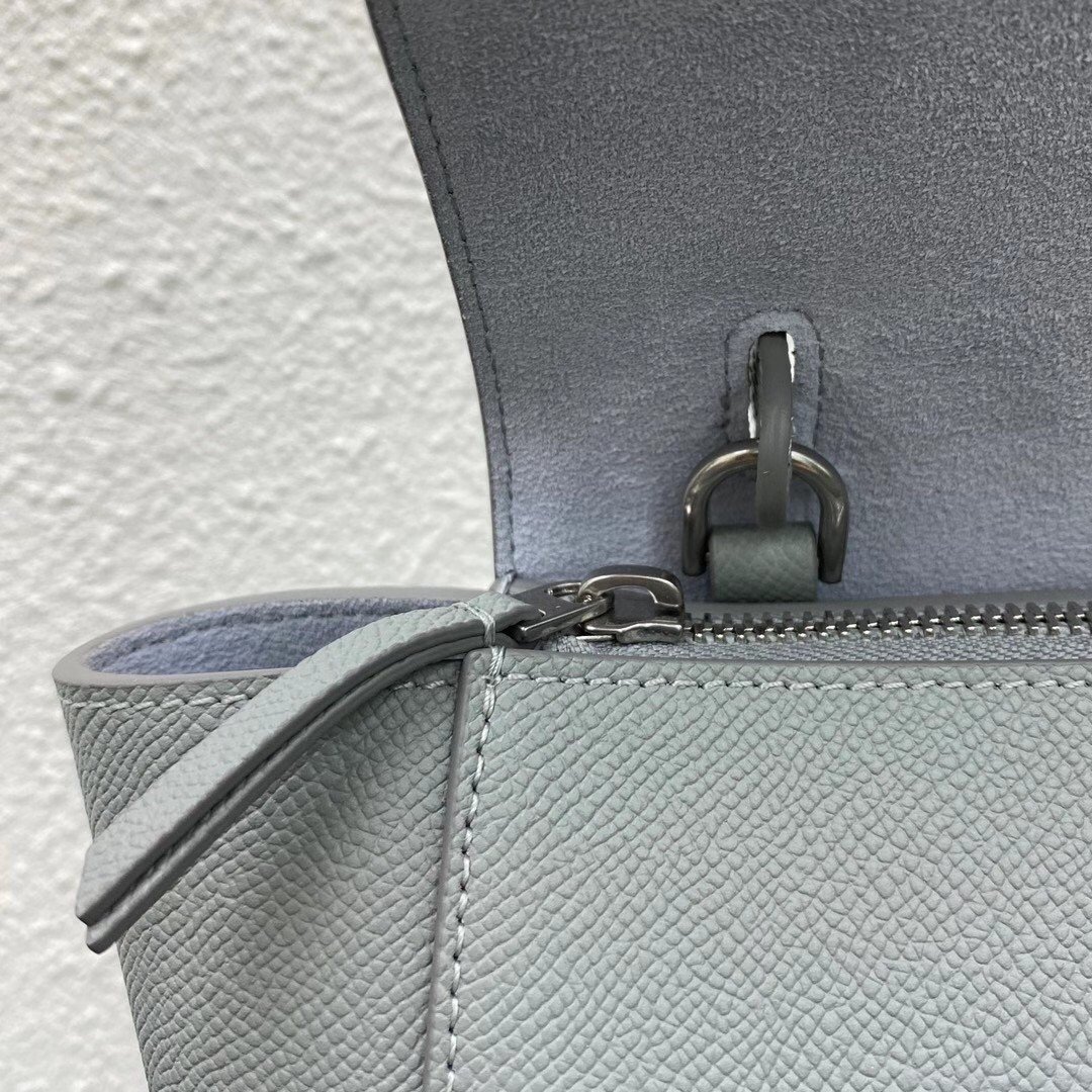 Celine Belt Nano Bag In Mineral Grained Calfskin